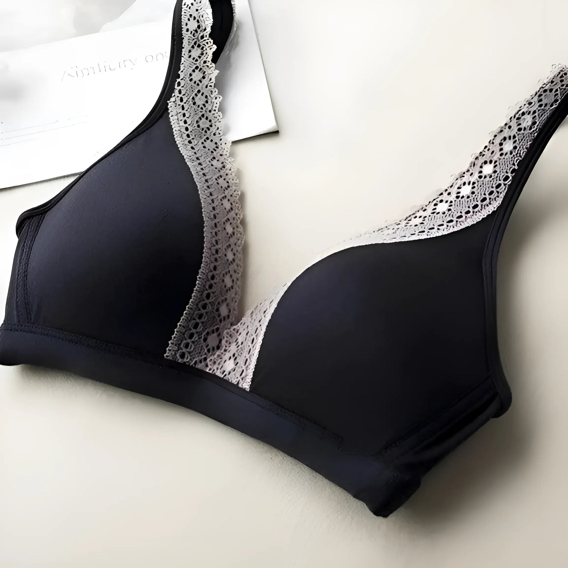 Black Lace Triangle Cup Bra