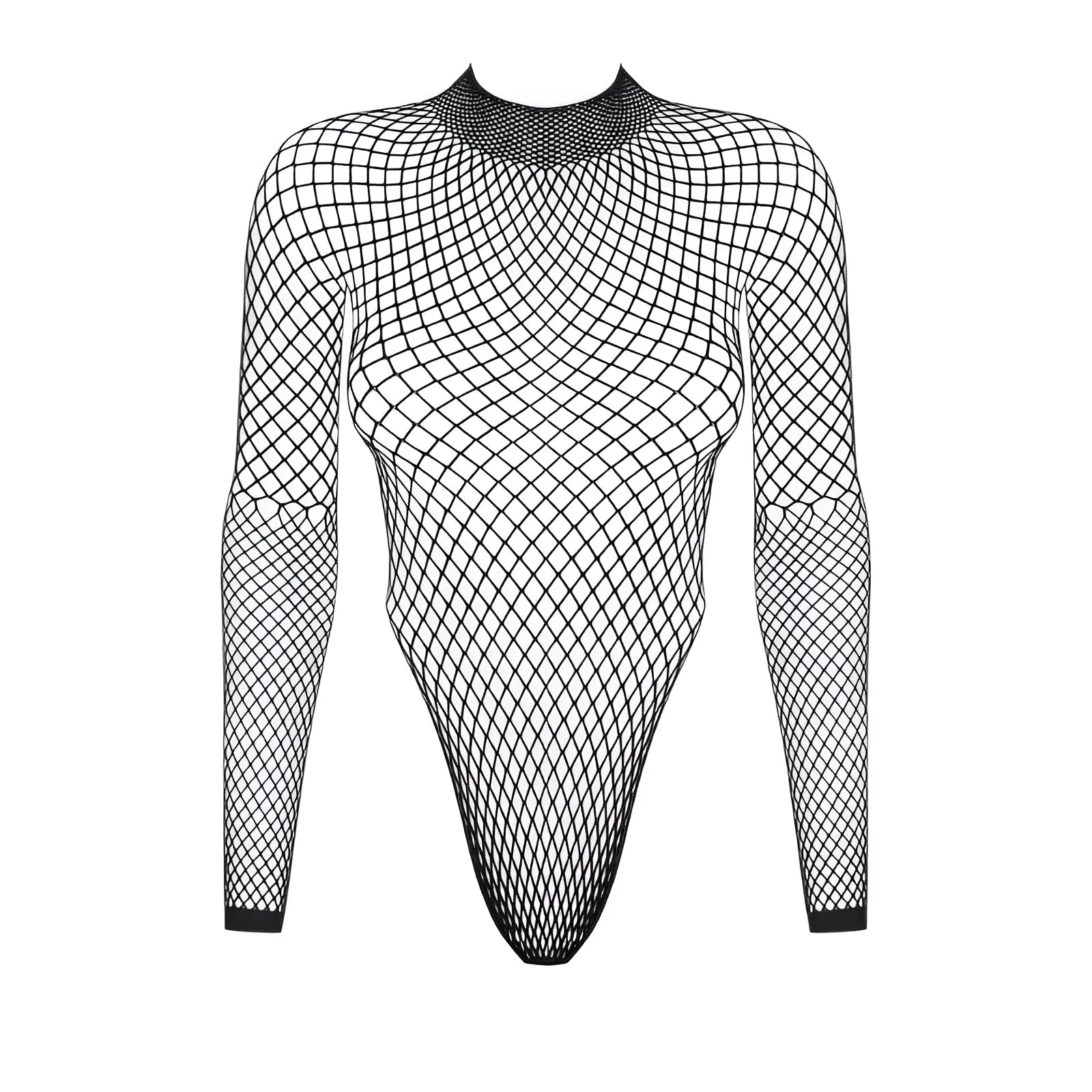 Black Long Sleeve Mesh Body