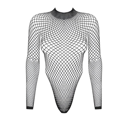 Black Long Sleeve Mesh Body