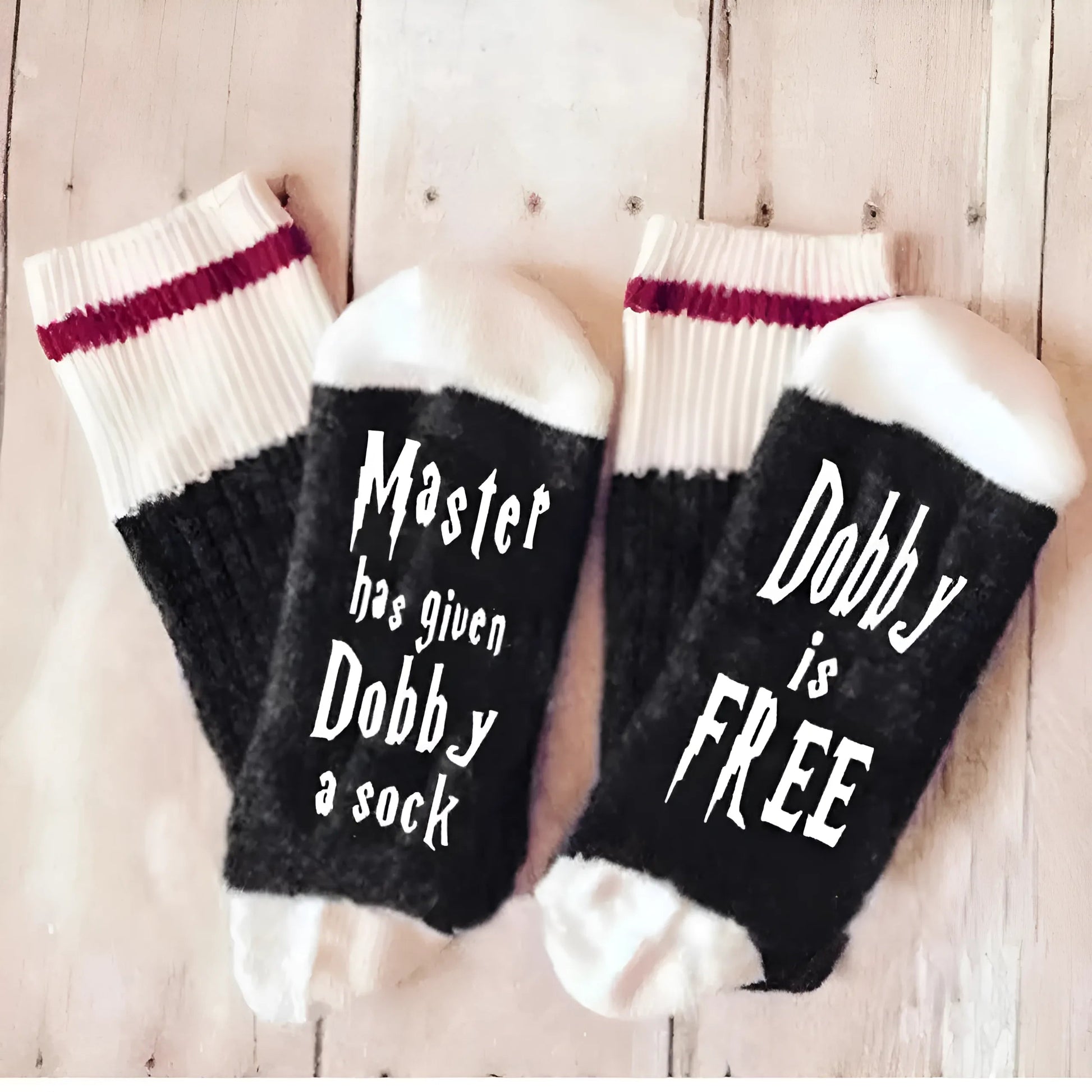 Black Long Socks with Funny Quotes