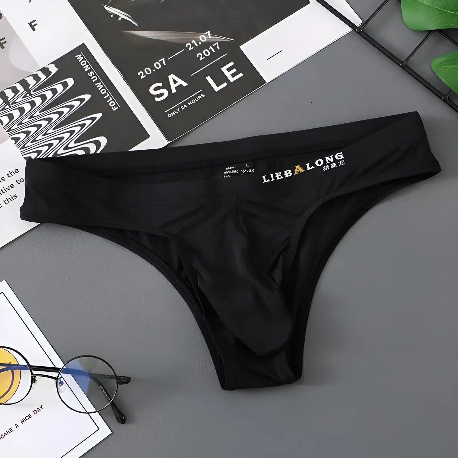 Black Men's Fitted Briefs