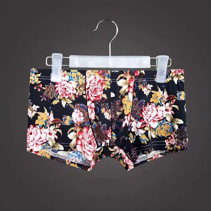 Black Men's Floral Boxer Shorts