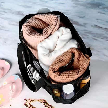 Black Mesh Beach Bag