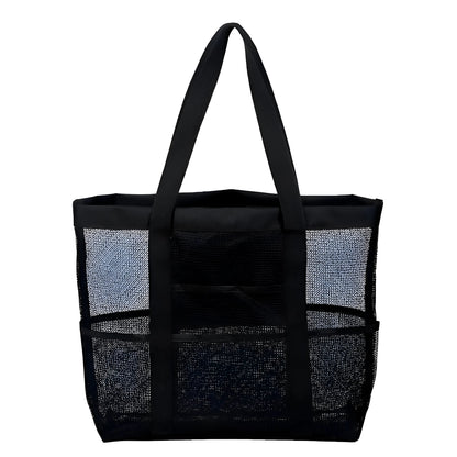 Black Mesh Beach Bag