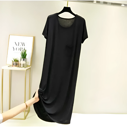 Black Nightdress with Pocket