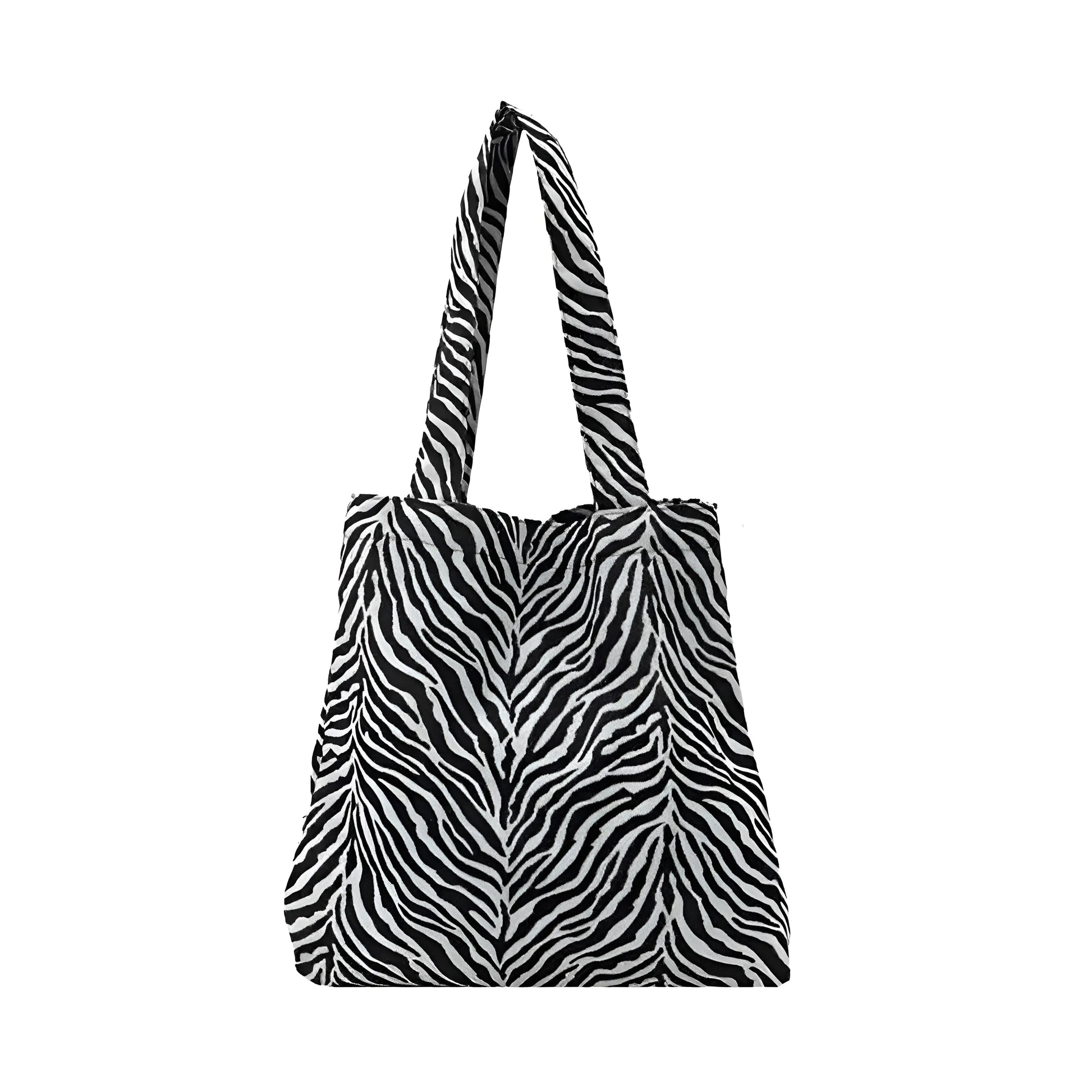 Black Patterned Beach Bag