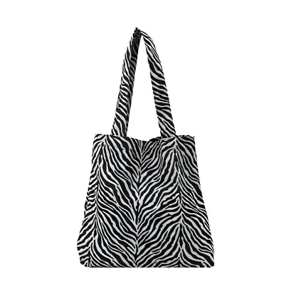 Black Patterned Beach Bag