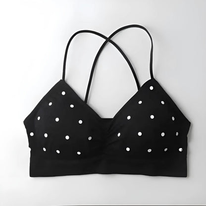 Black Polka Dot Bralette