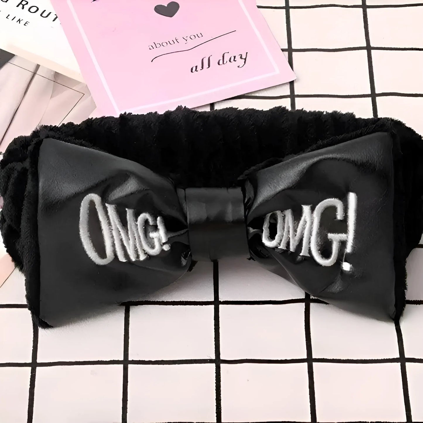 Black Satin Bow Hairband