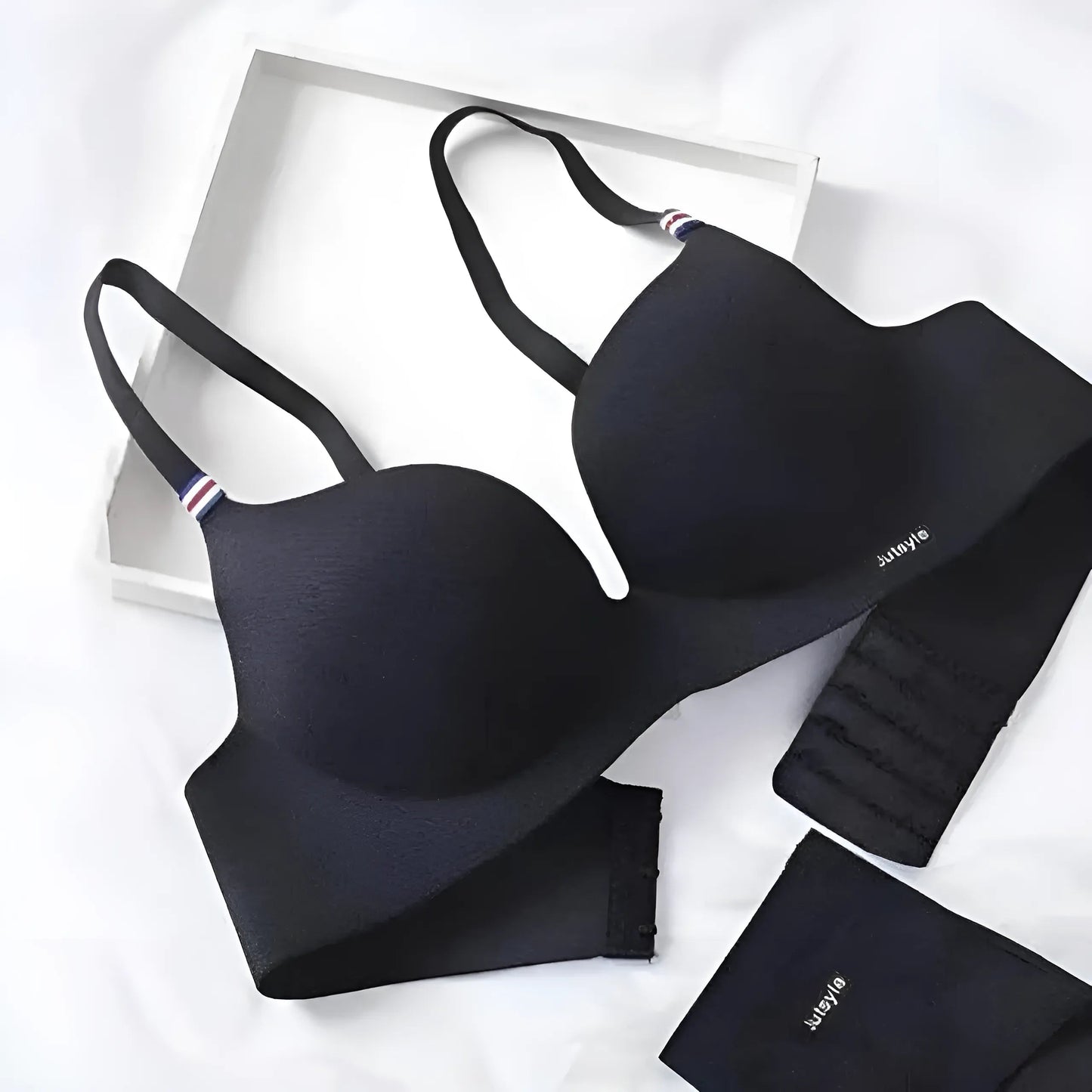 Black Seamless Bra Lingerie Set