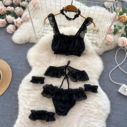 Black Sensual Ruffled Outfit