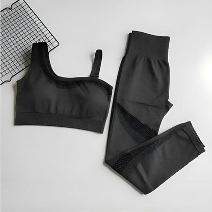 Black Slim Strap Sports Set