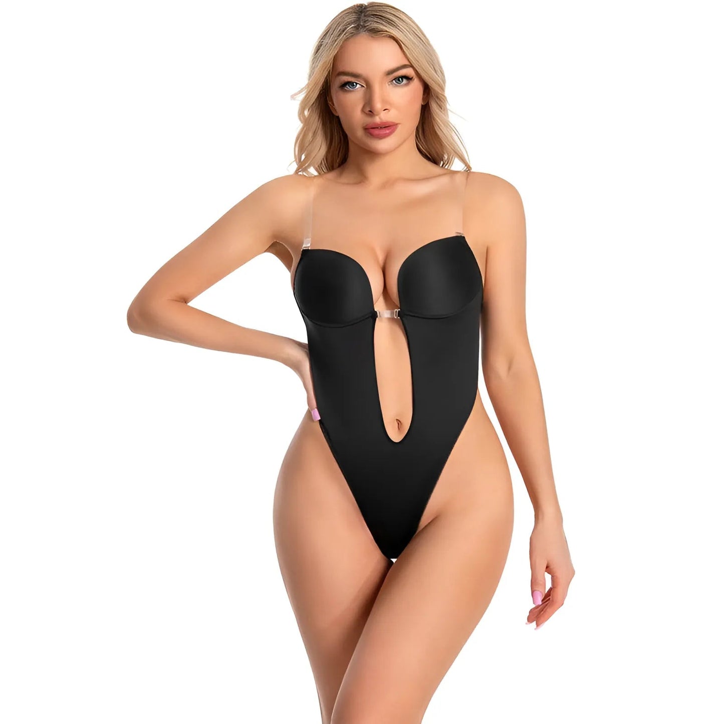 Black Slimming Body Shaper with Push-Up Effect