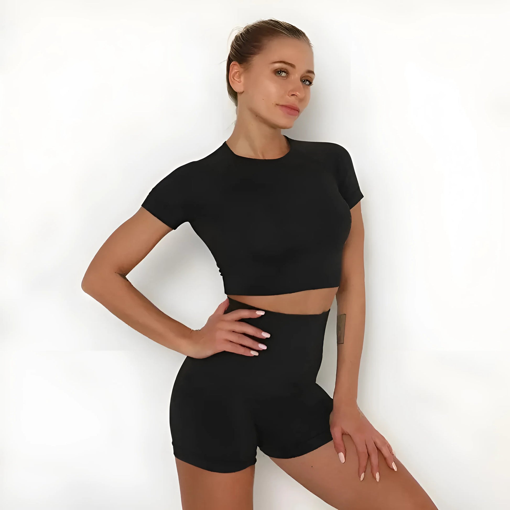 Black Sporting Set with Shorts