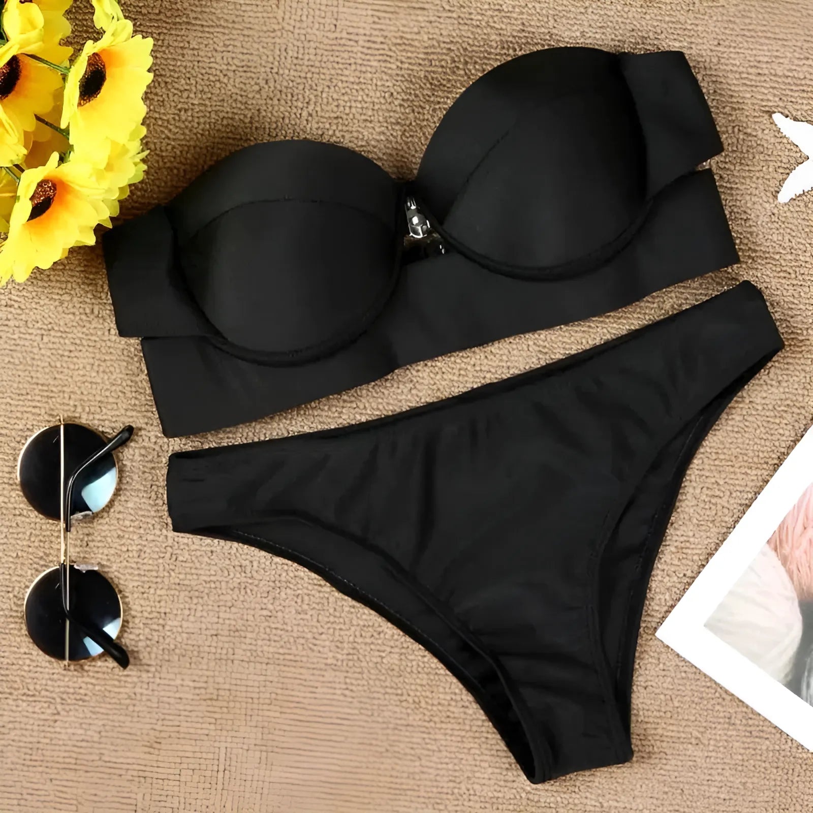 Strapless swimsuit two piece online