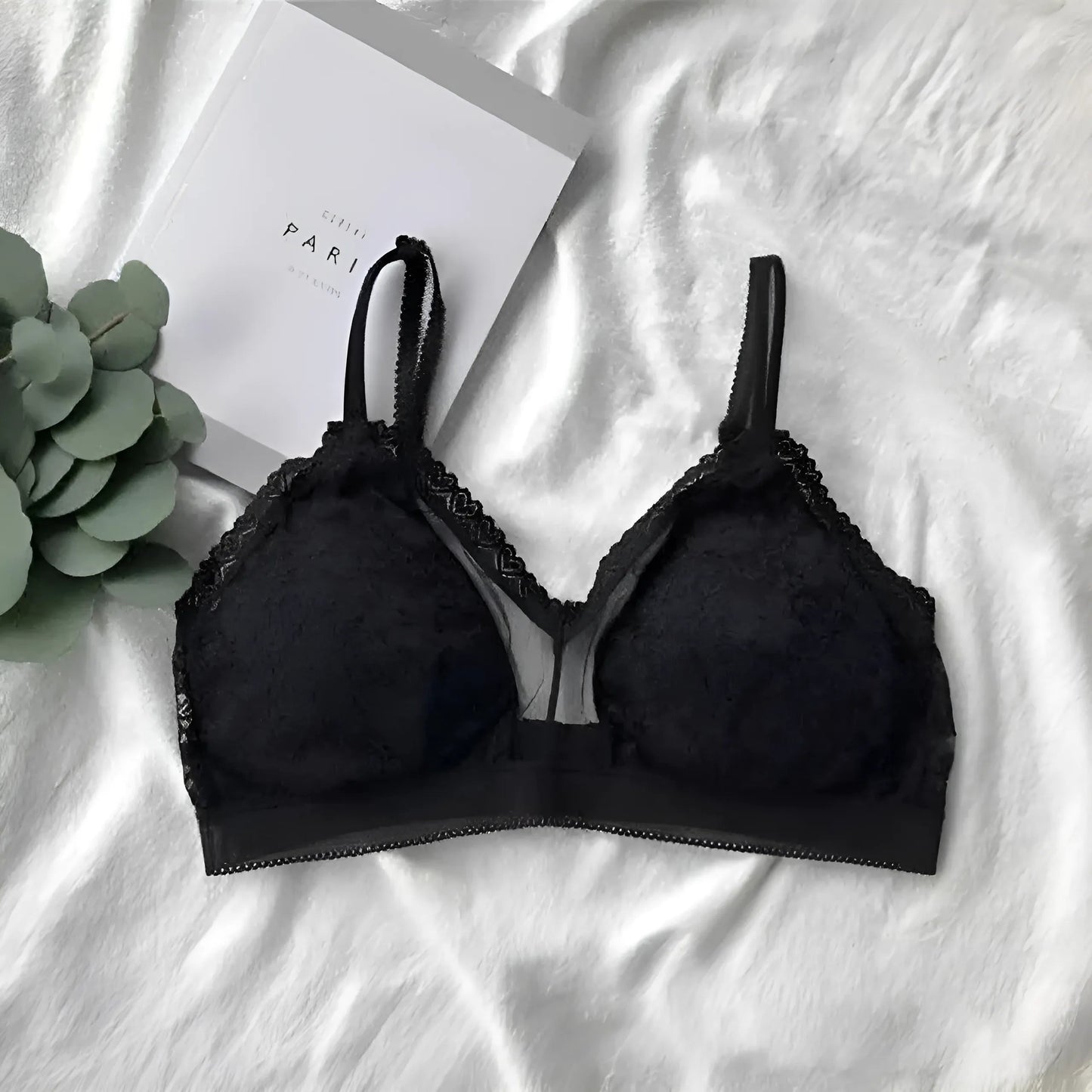 Black Strappy Bralette Bra