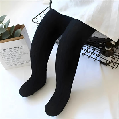 Black Striped Children's Tights