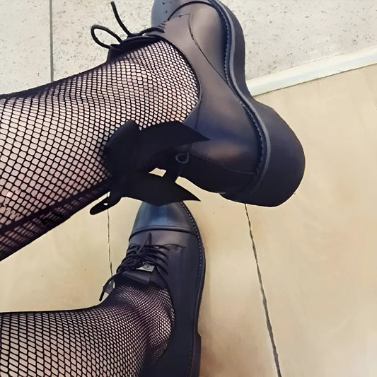 Black Tights with Decorative Bows