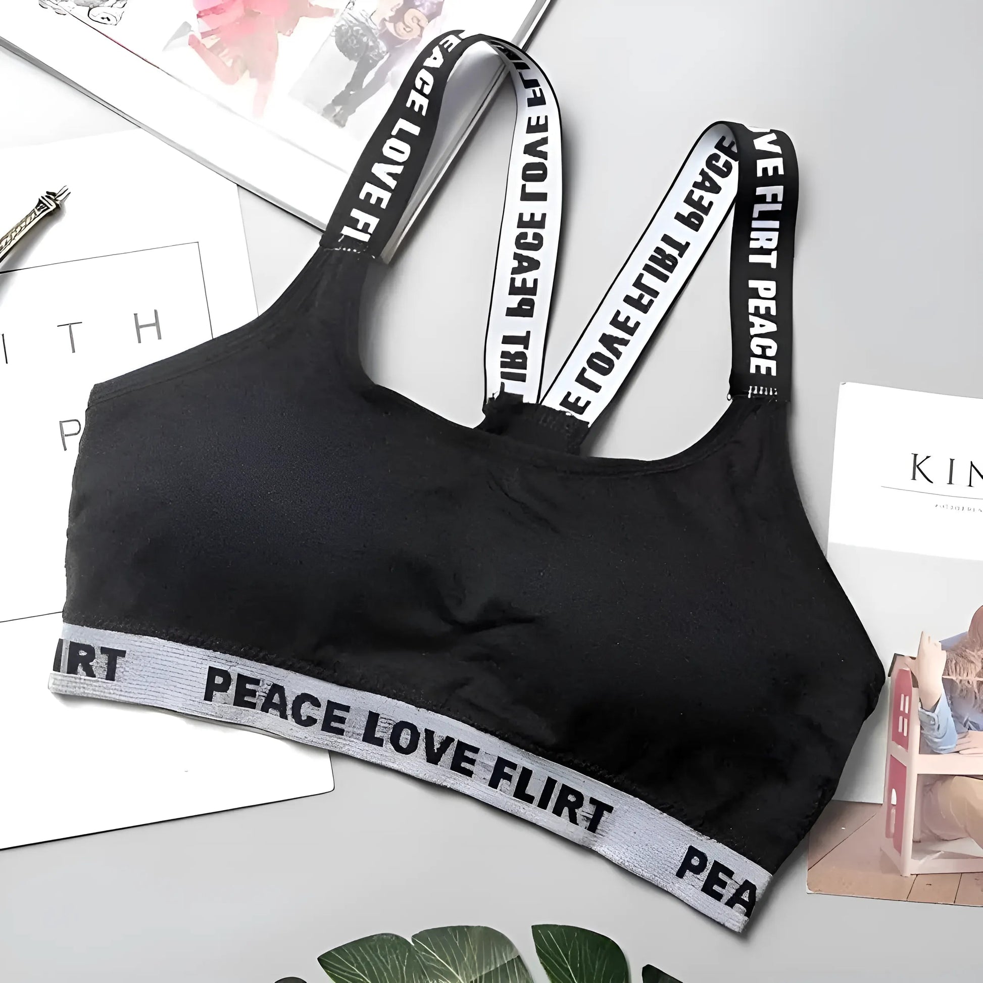 Black Universal Breathable Sports Bra