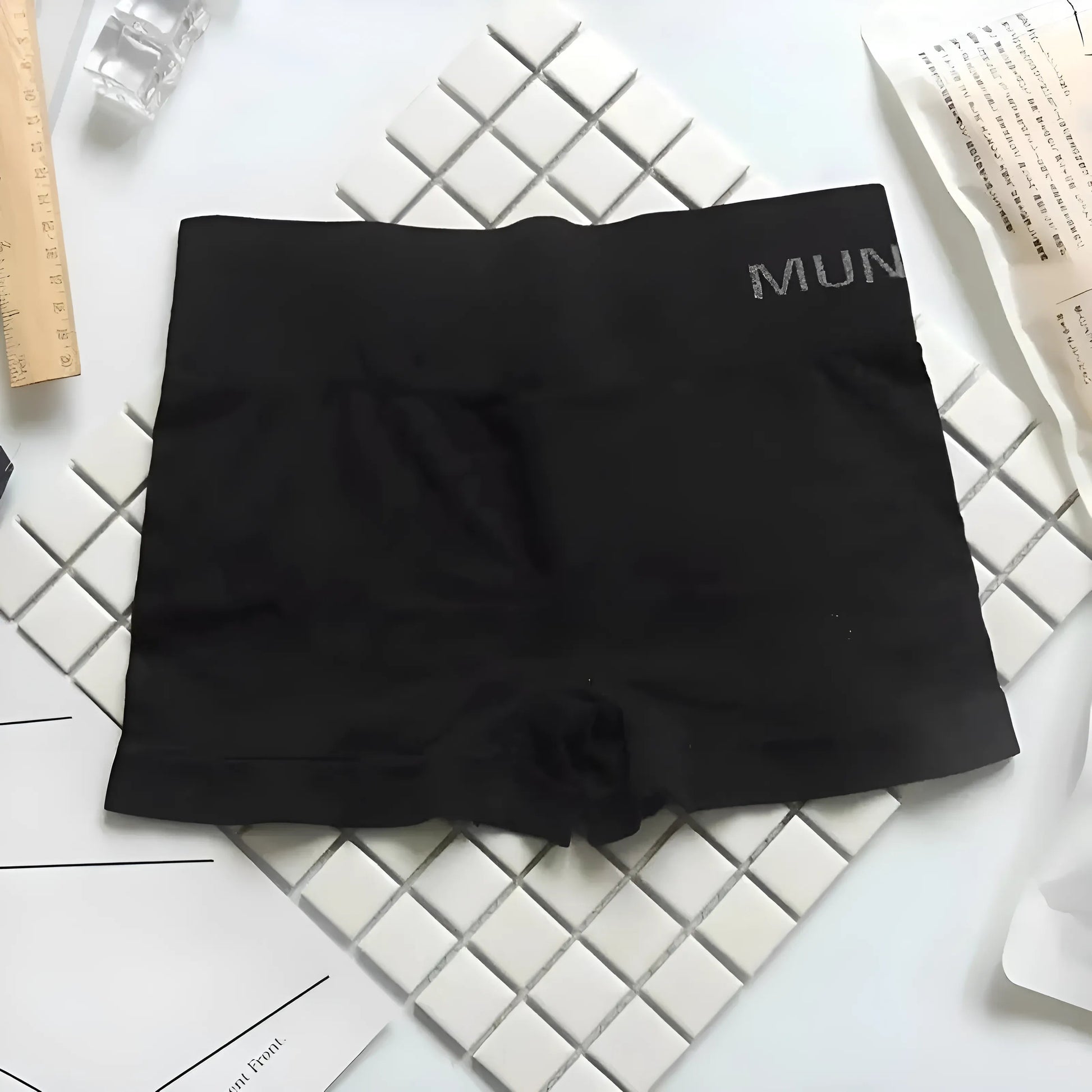 Black Universal Women's Boxer Shorts