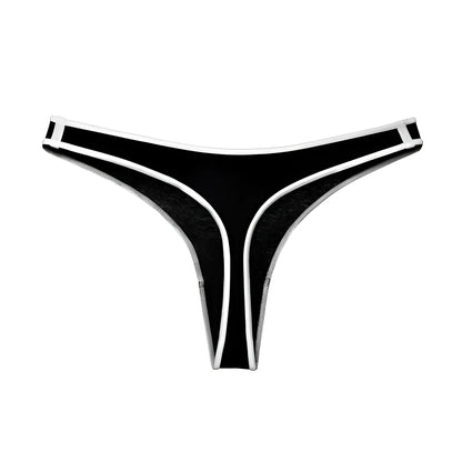 Black-White Classic Cotton Thongs