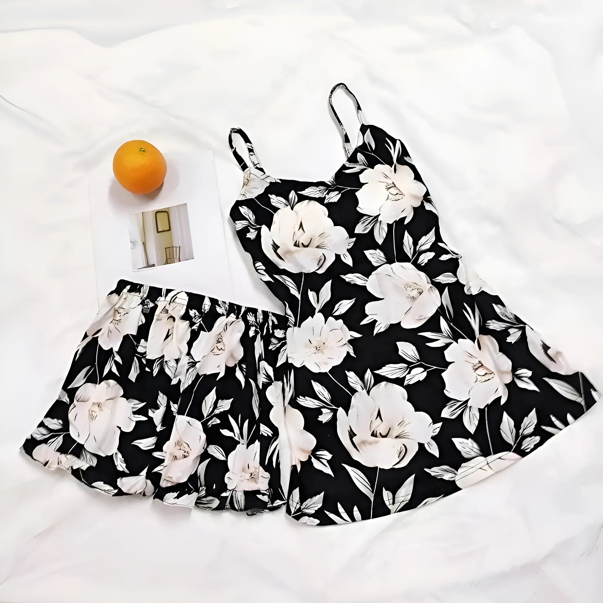 Black Women's Bunny Print Pyjamas