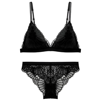 Black Women's Lace Lingerie Set