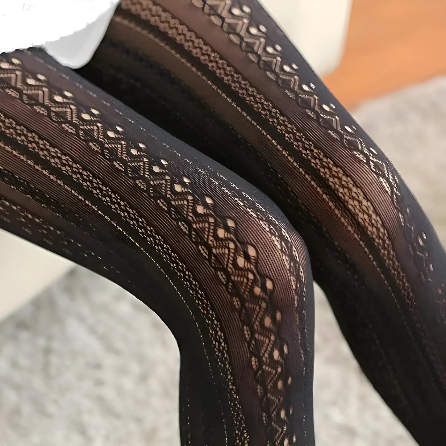 Black Women's Openwork Tights