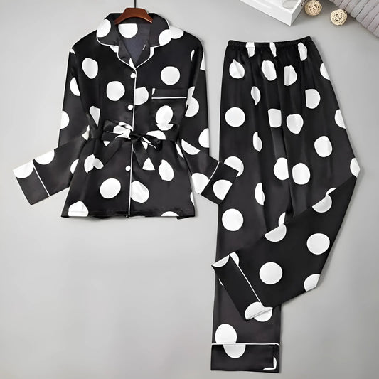 Black Women's Polka Dot Pyjamas