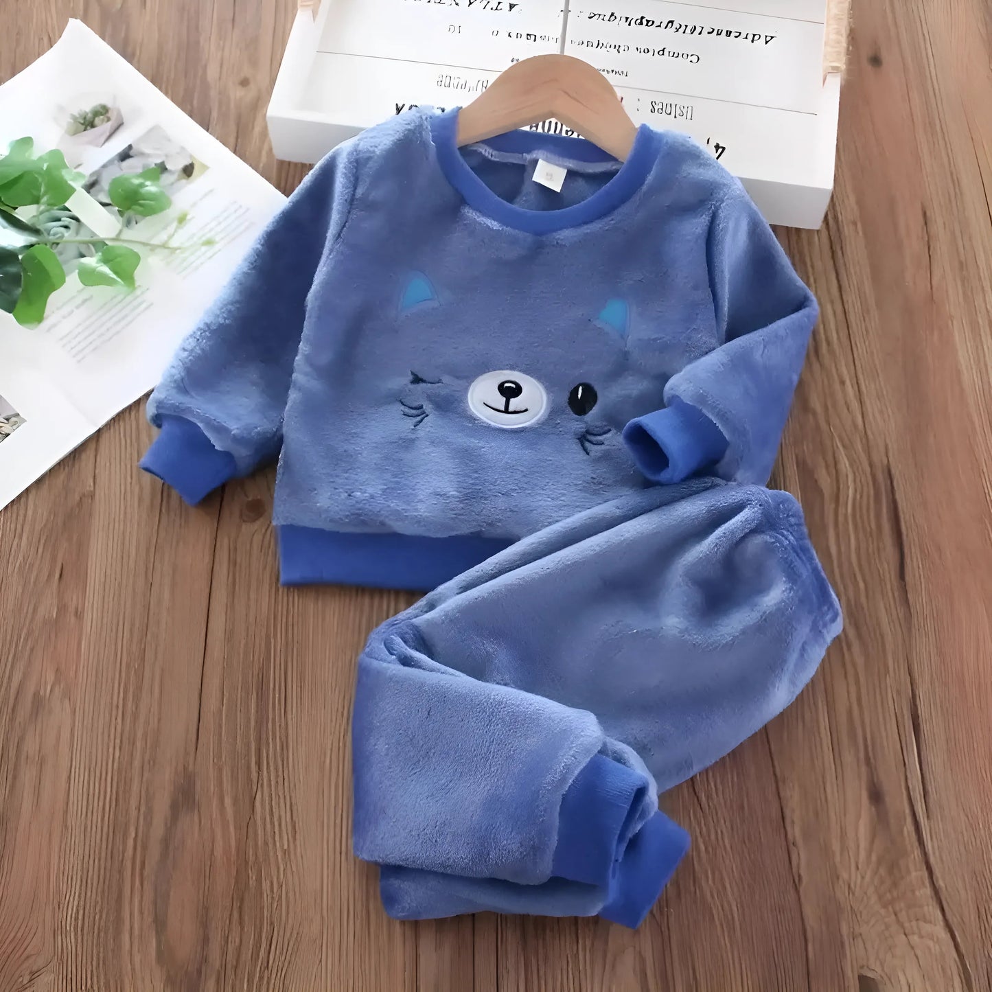 Blue Children's Plush Pyjamas