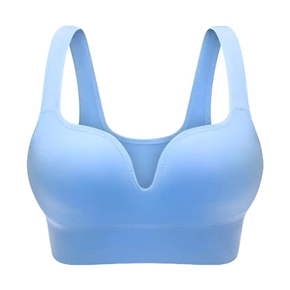 Blue Classic Cut Sports Bra