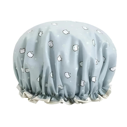 Blue Kitten Bath Cap