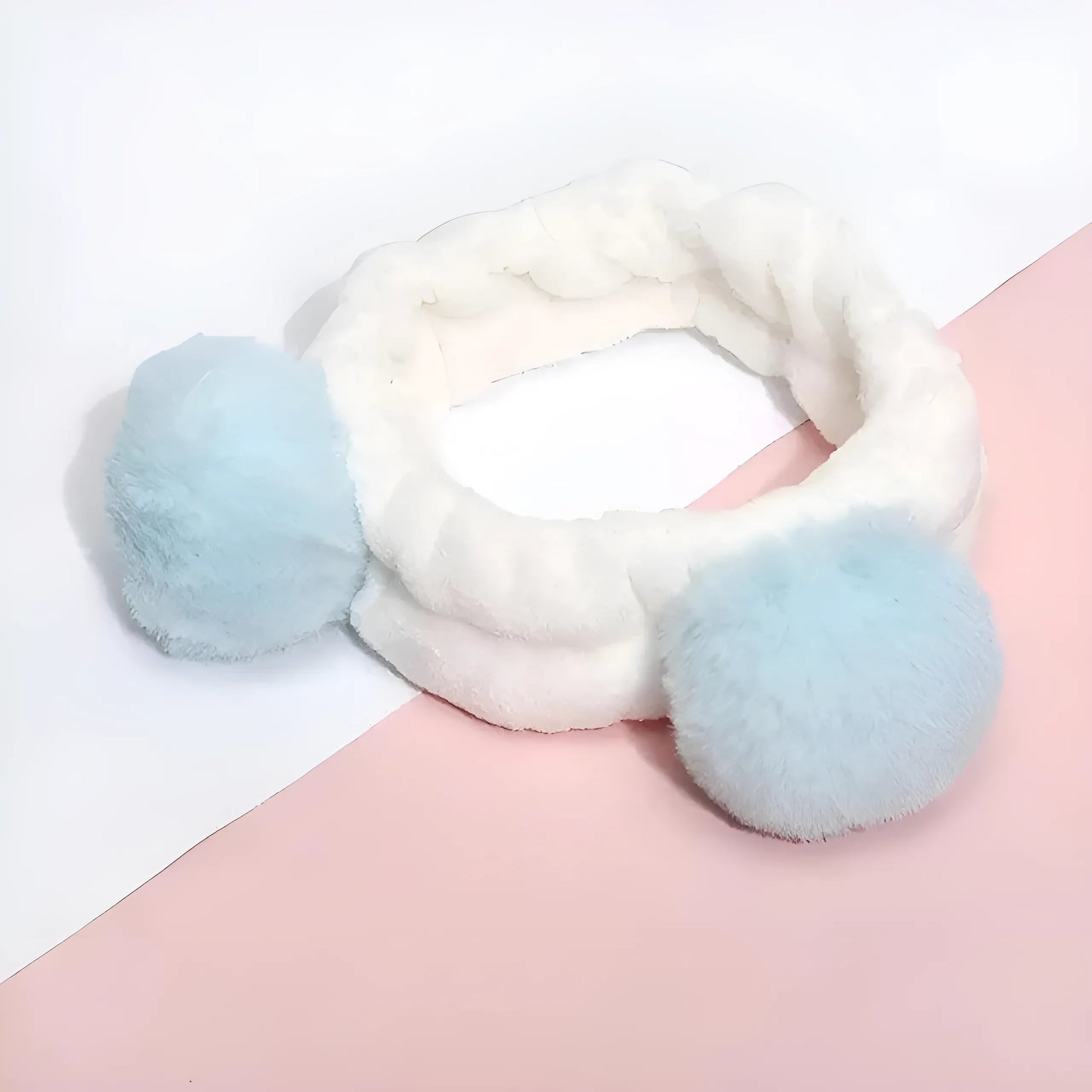 Blue Pom Pom Hairband