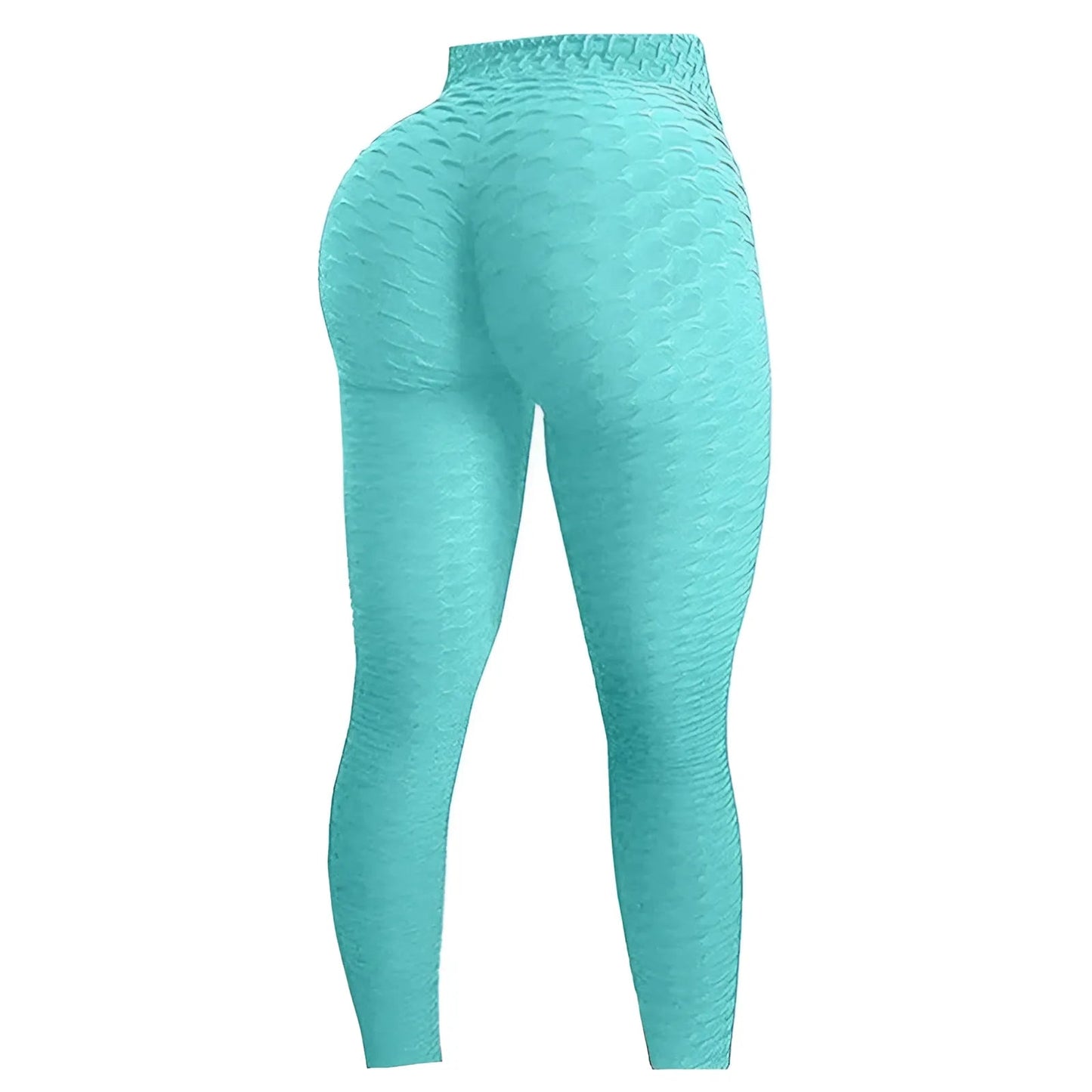 Blue Push-Up Effect Sports Leggings