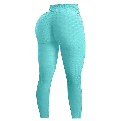 Blue Push-Up Effect Sports Leggings