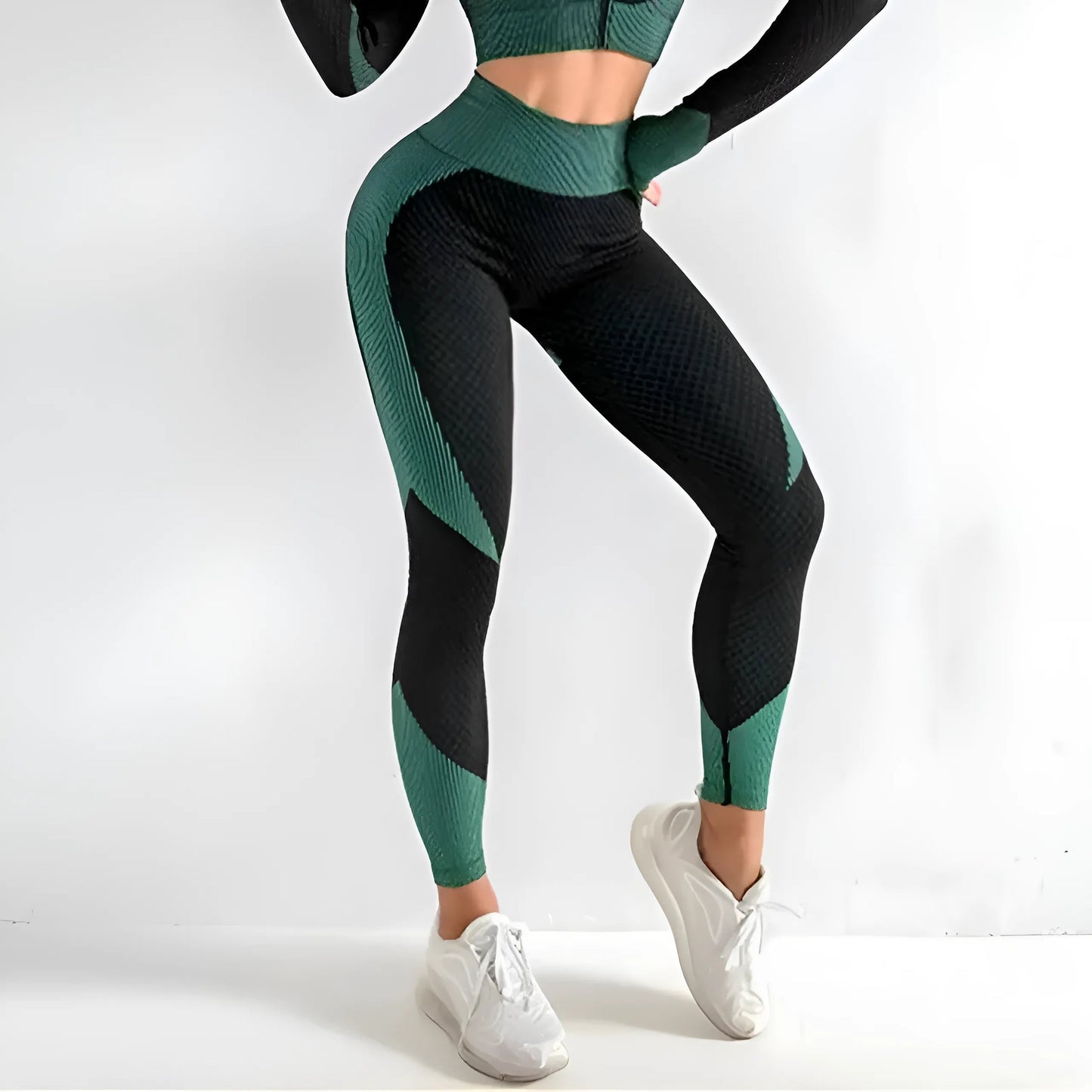 Blue Push-Up Effect Sports Leggings