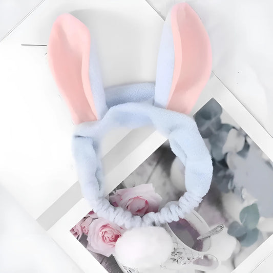 Blue Rabbit Ear Headband