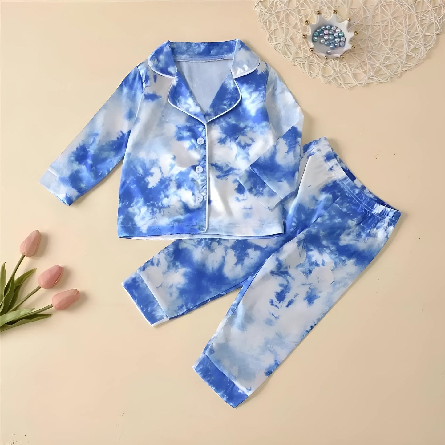 Blue Silk Children's Pyjamas