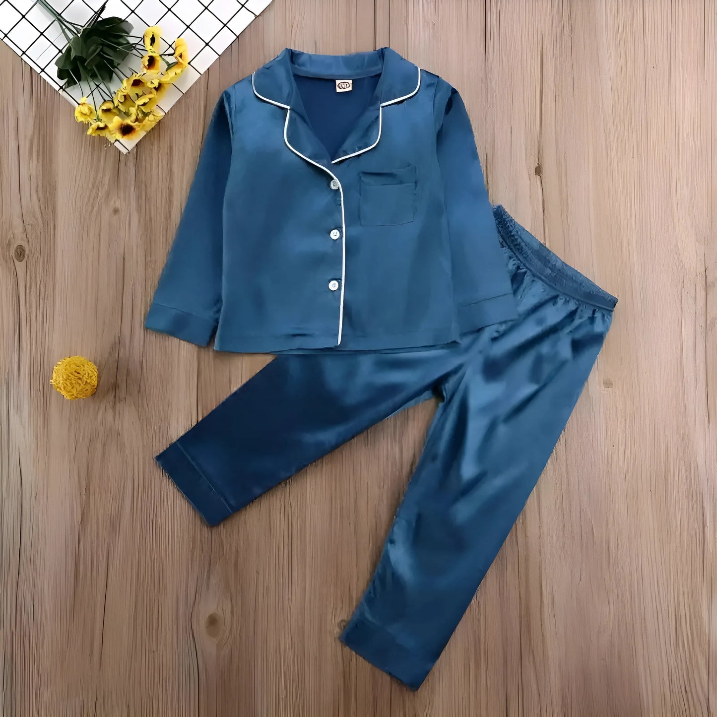 Blue Silk Children's Pyjamas