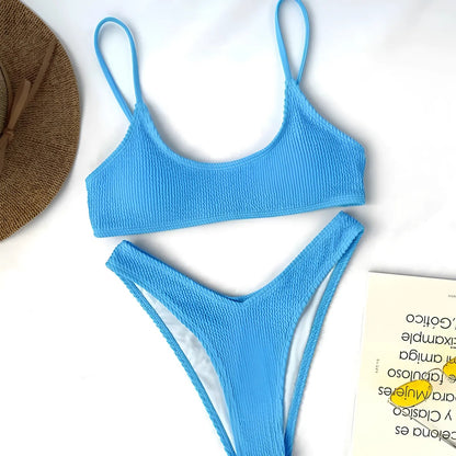 Blue Two-Piece Classic Swimsuit