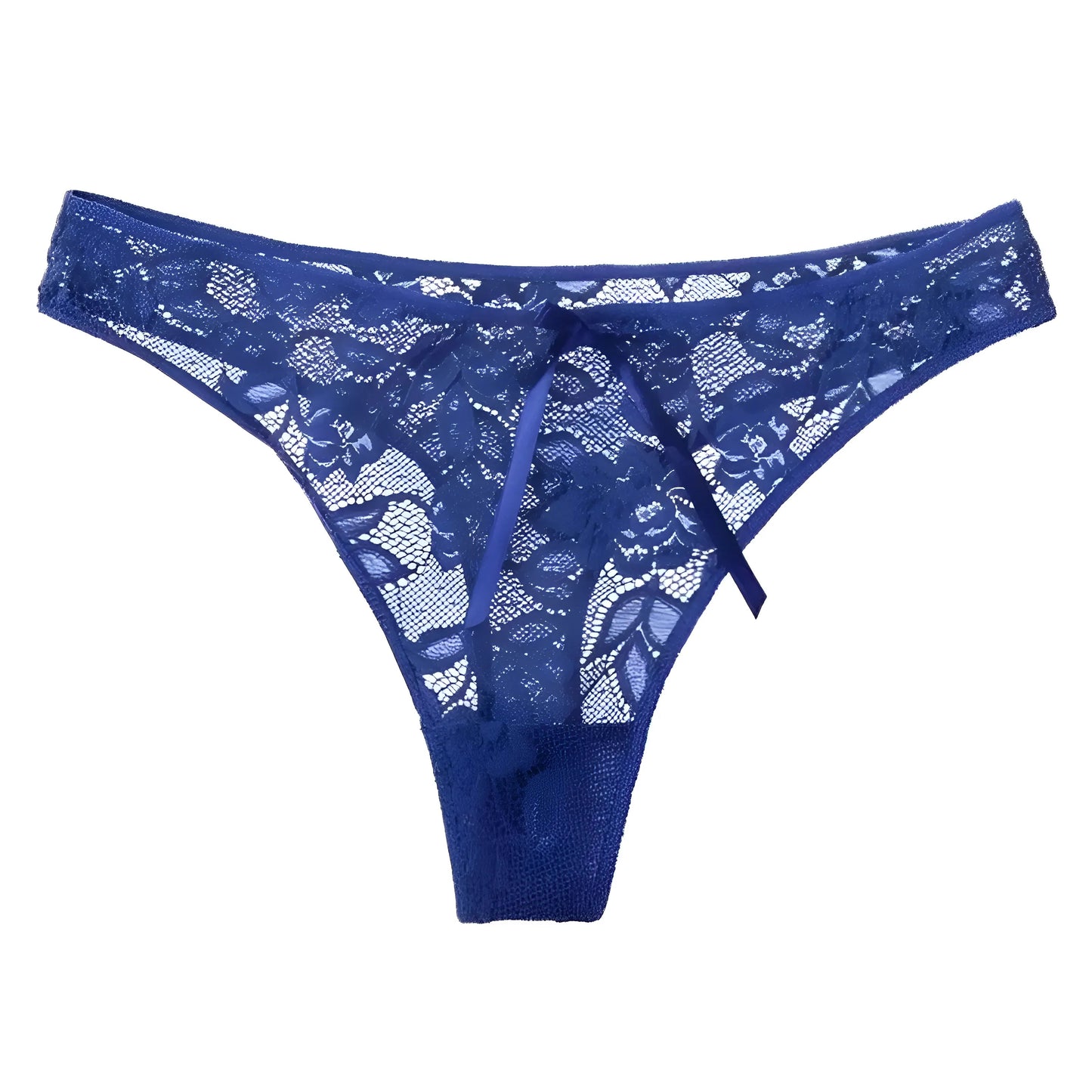 Blue Universal Classic Lace String Thongs