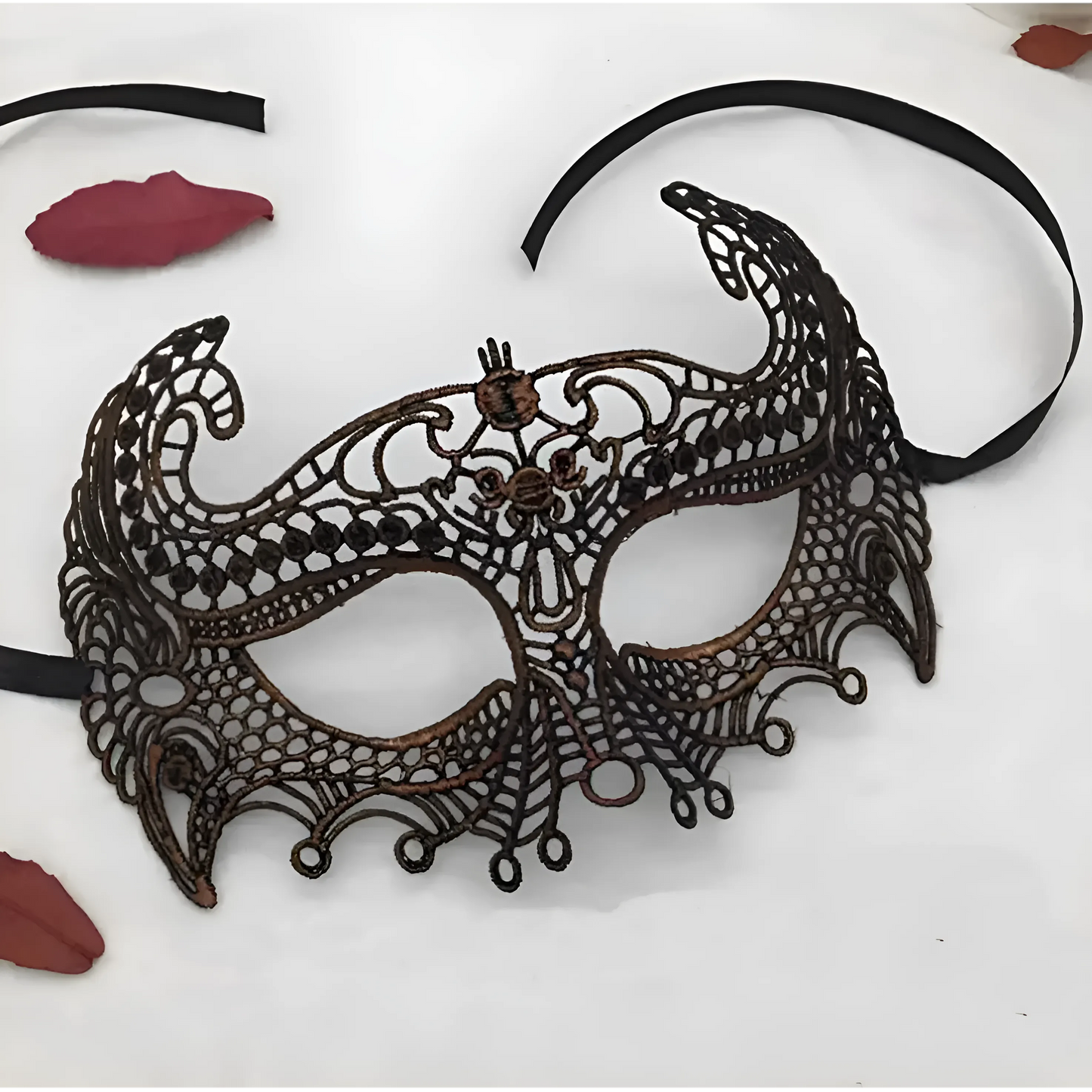 Brown Lace Mask