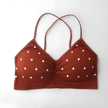 Brown Polka Dot Bralette