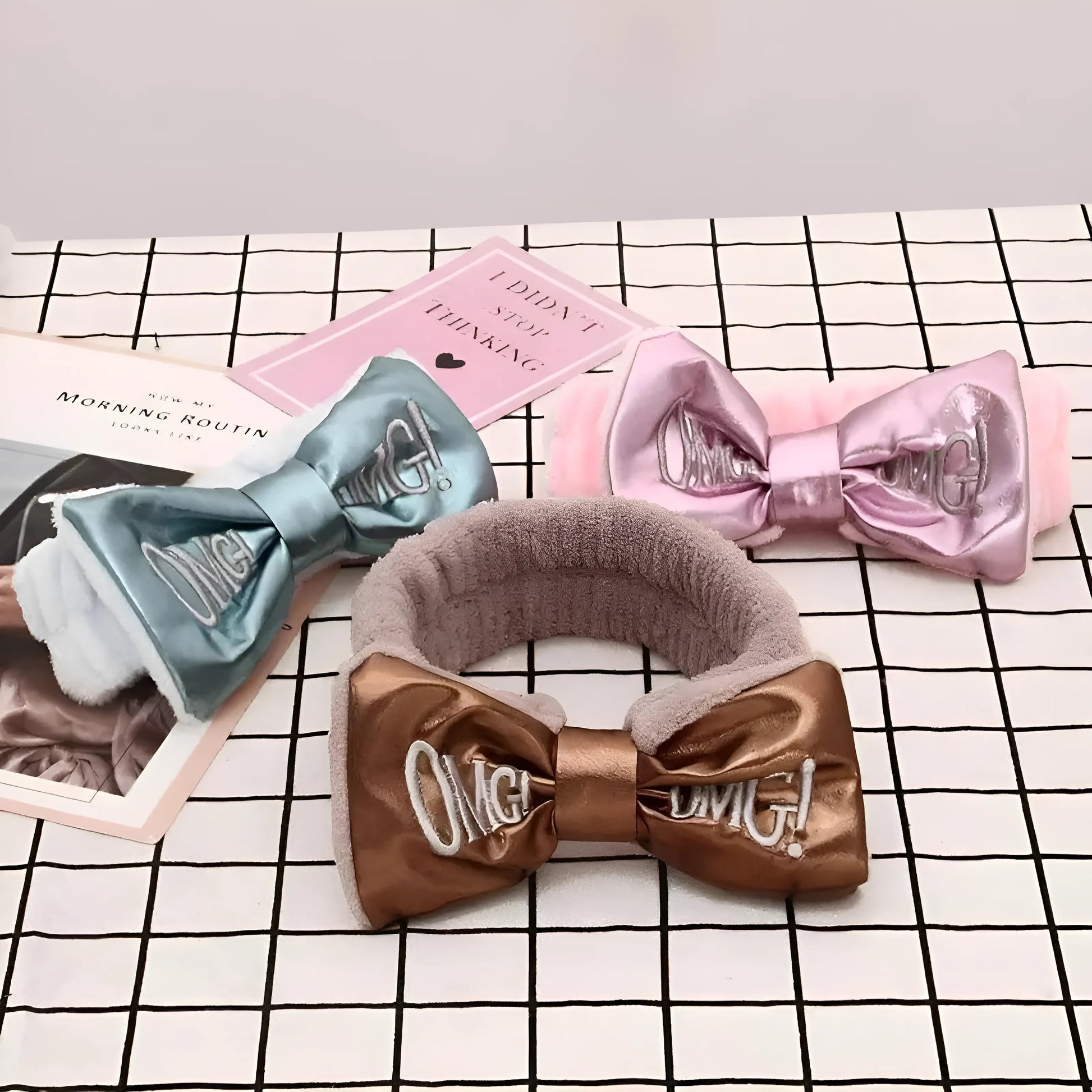 Brown Satin Bow Hairband