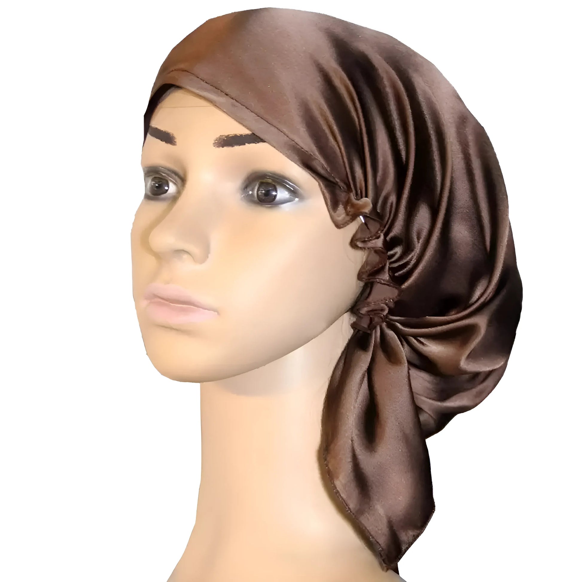 Brown Satin Sleep Cap