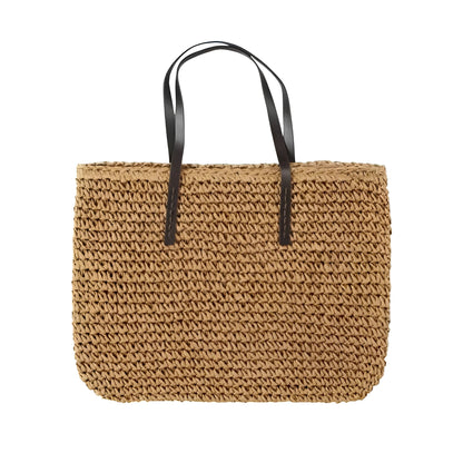 Brown Woven Beach Bag