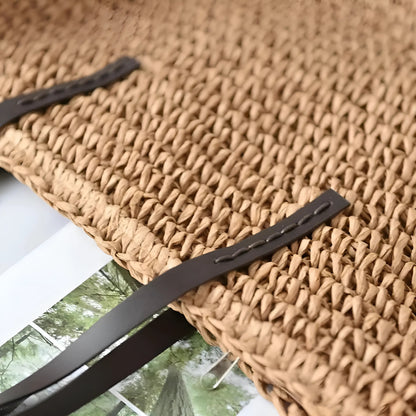 Brown Woven Beach Bag