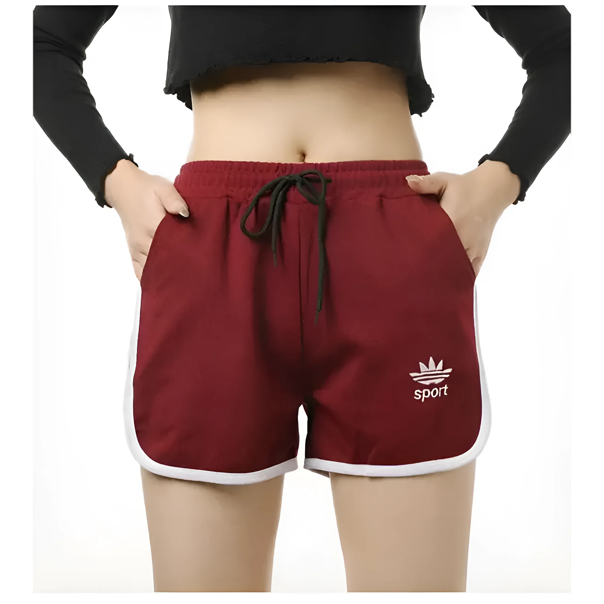 Burgundy Classic Sports Shorts