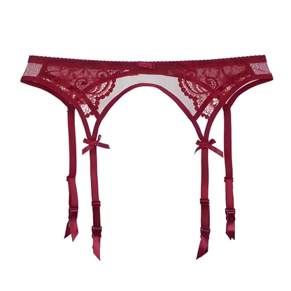 Burgundy Classic Suspender Belt