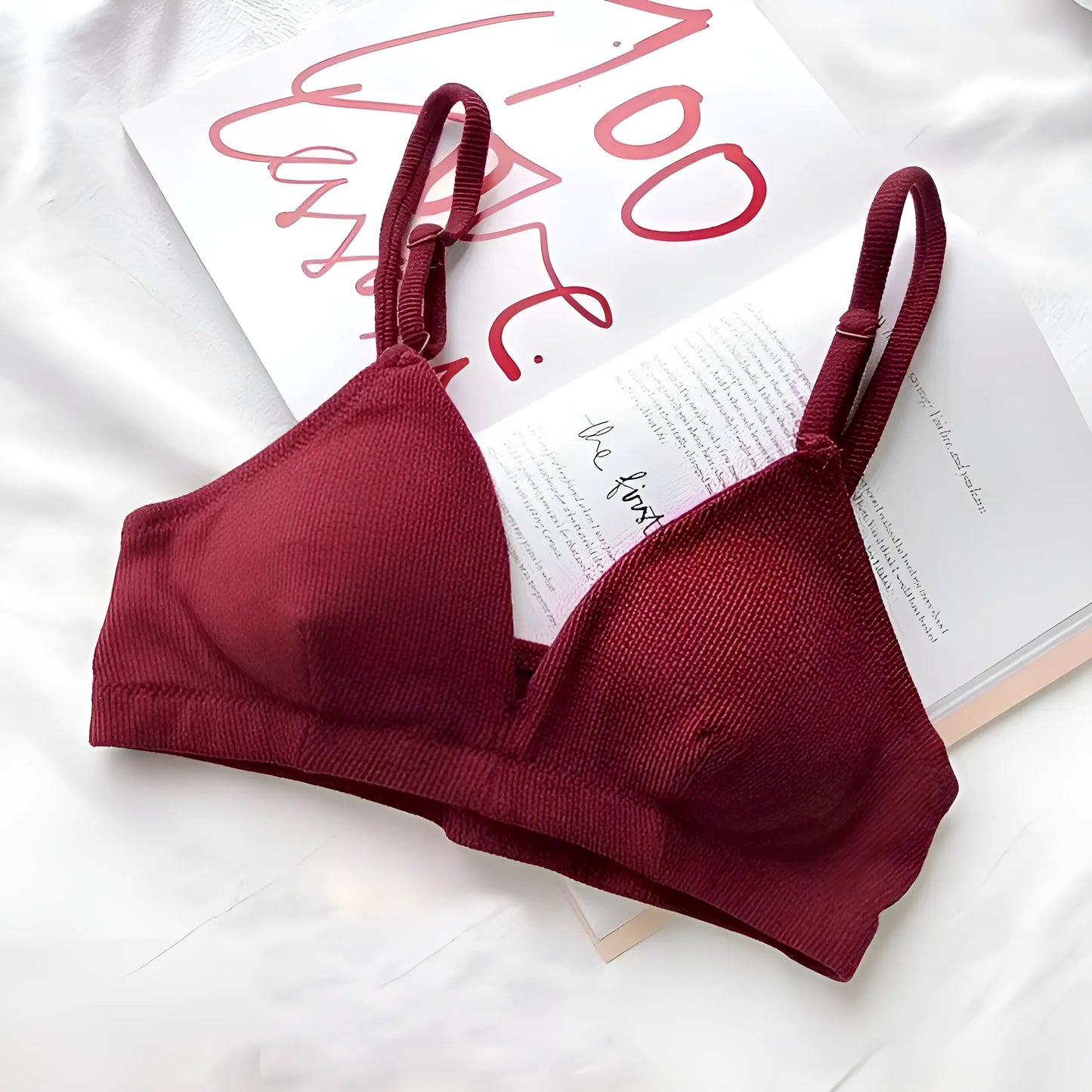 Burgundy Classic Triangle Cup Bra